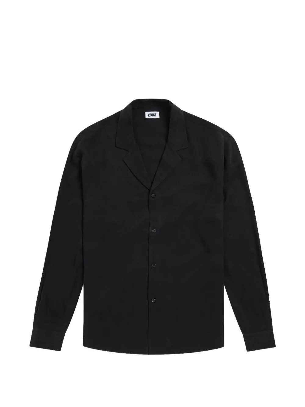 KROST buttoned revere collar coat - Nero