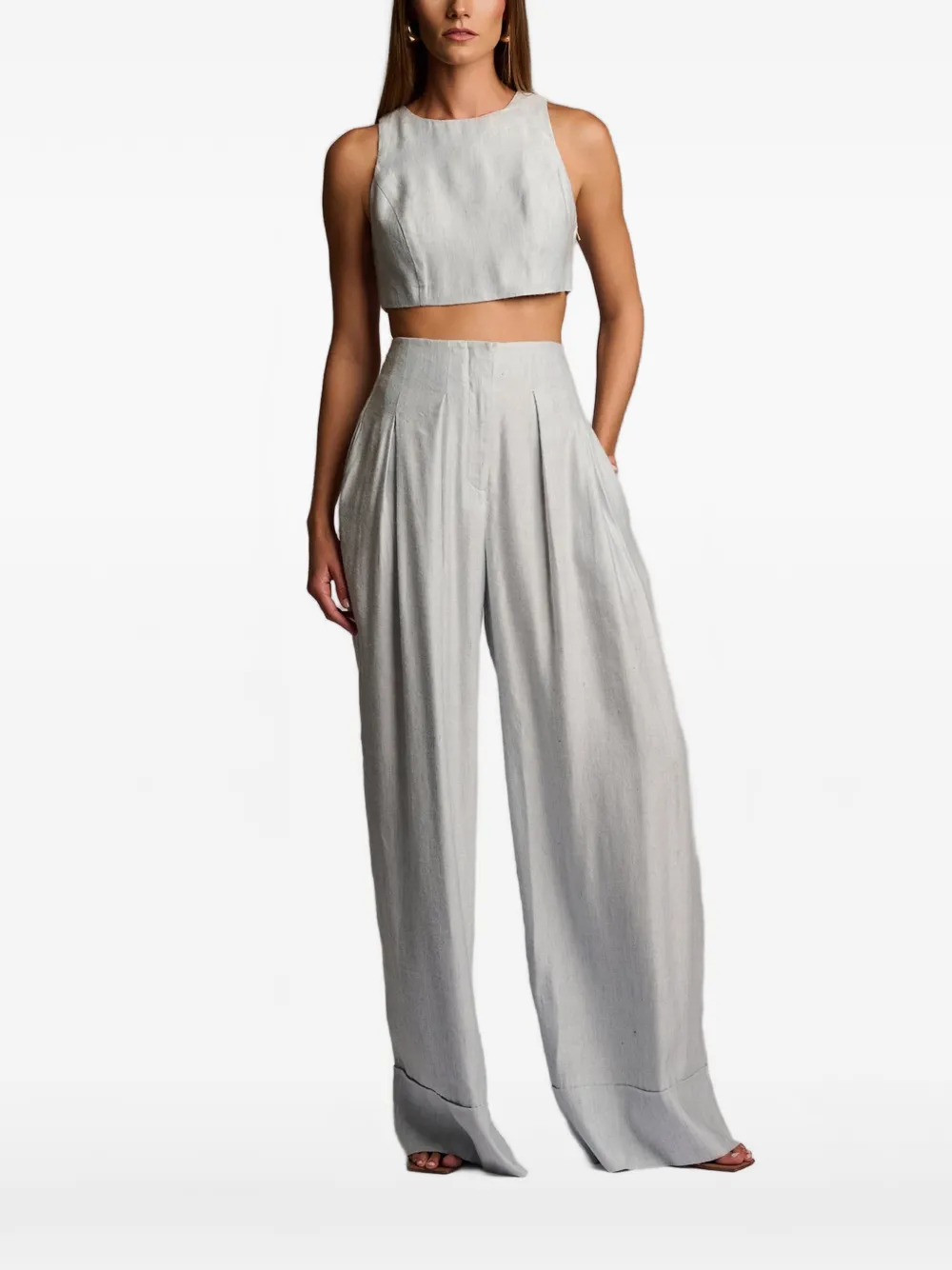 HEVRON cropped top - Blu