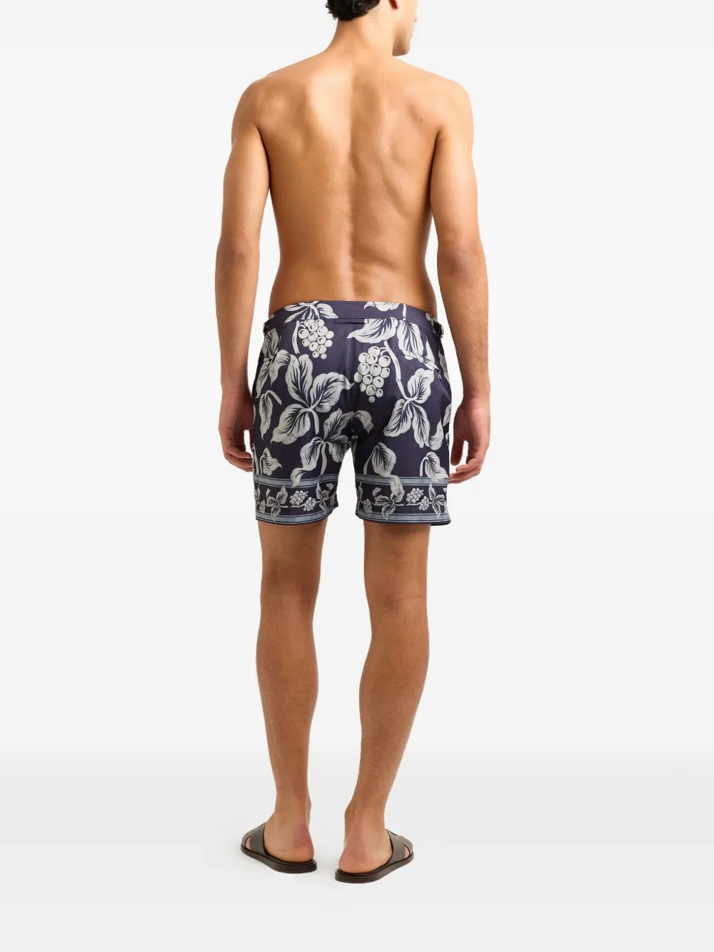Orlebar Brown Zwembroek met bloemenprint Blauw