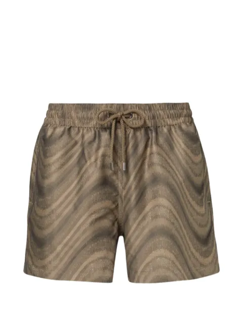 Frescobol Carioca drawstring patterned swim shorts