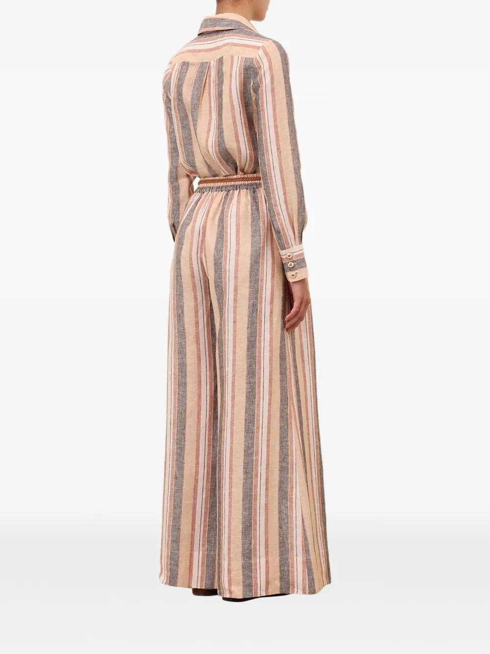 ZIMMERMANN Wanderlust gestreepte broek Beige