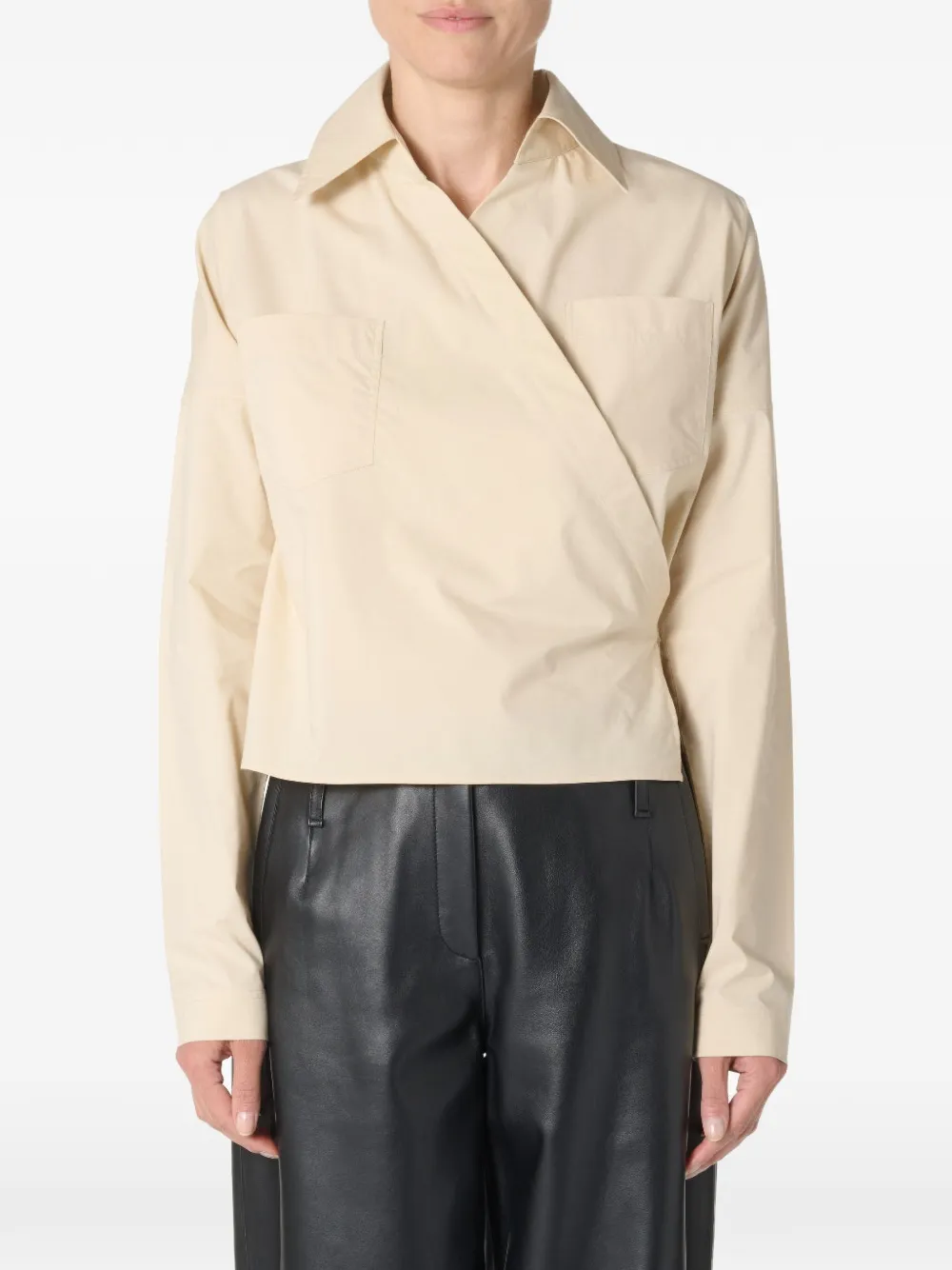 IRO pocket wrap shirt - Toni neutri