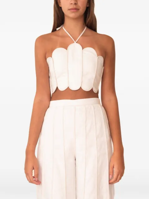 AZULU scalloped halter top