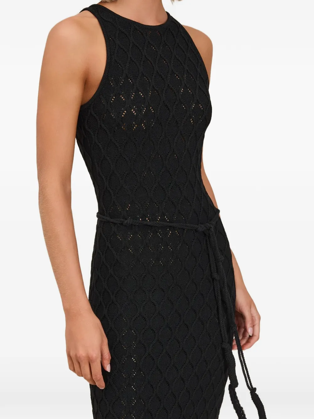 Devon Nova open-back belted dress - Nero