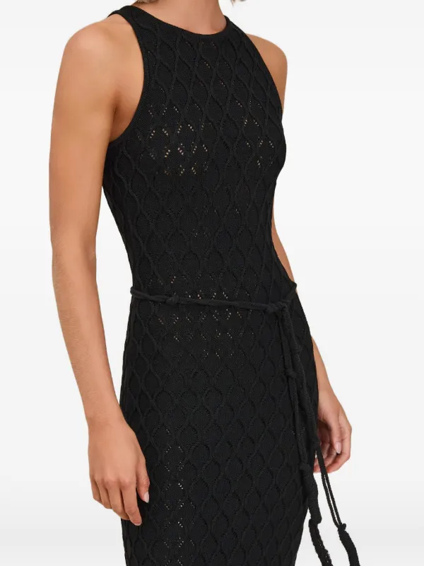 windsor dresses black Black Halter Fit-and-Flare Mini Dress