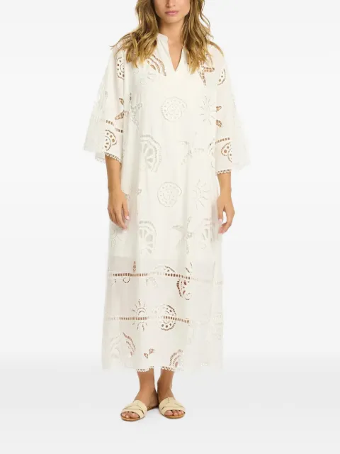 Miss June marine-motif v-neck maxi dress