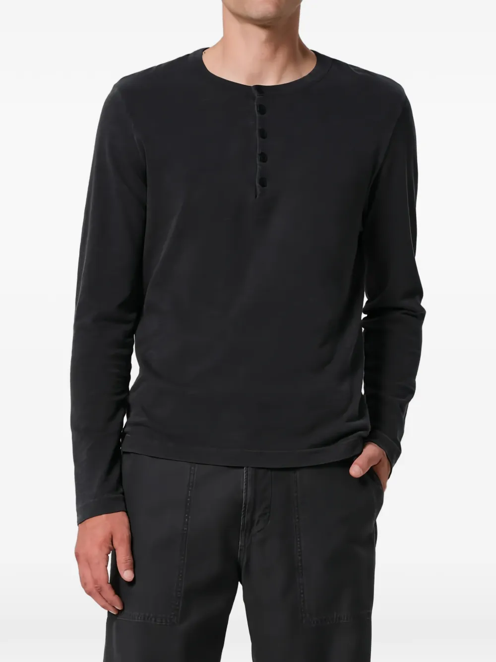 Citizens of Humanity T-shirt met knopen Zwart