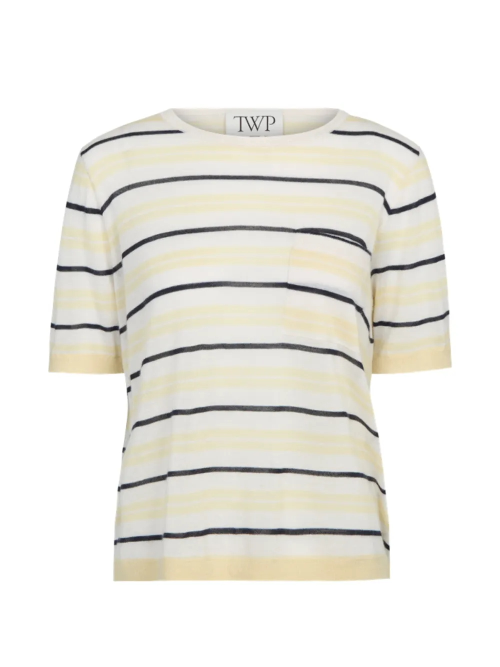TWP striped chest-pocket T-shirt - Toni neutri