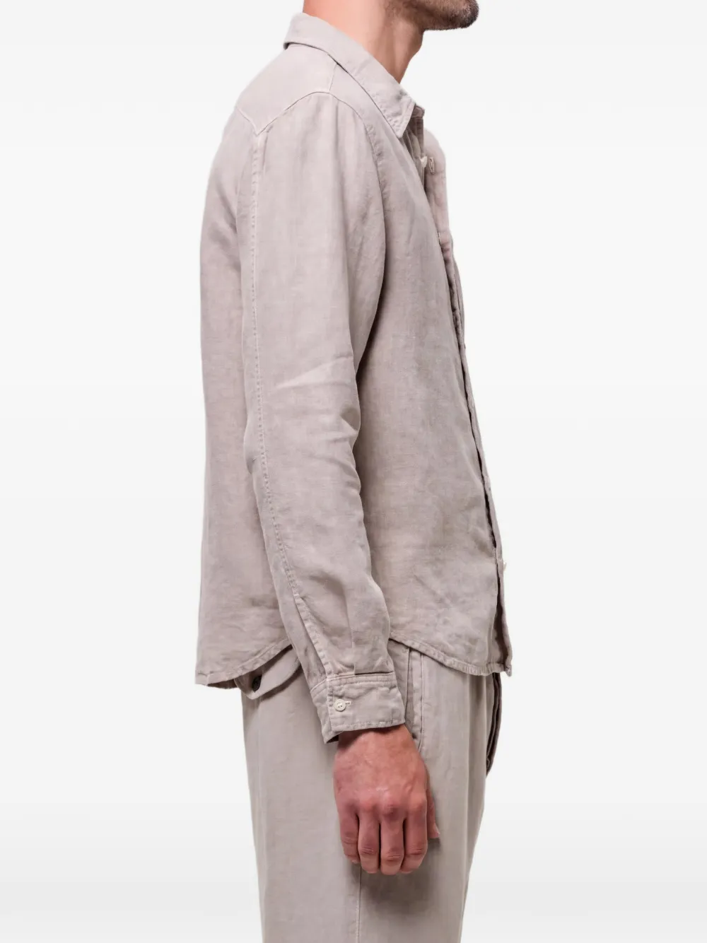 Citizens of Humanity Patch-pocket Long-sleeve Shirt in Neutrals, view 4