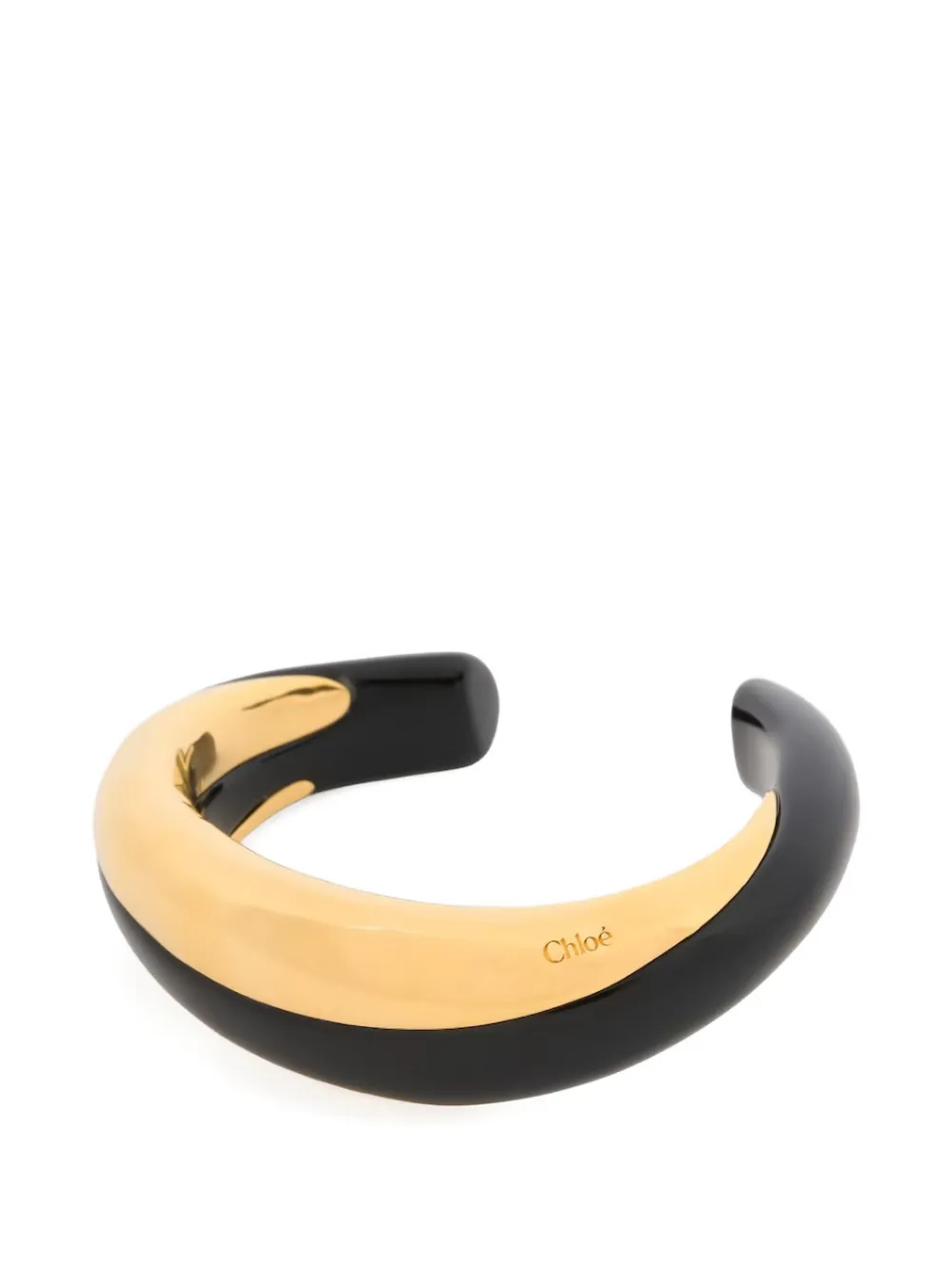 Chloé Glaze Cuff ivory gold bracelet - Oro