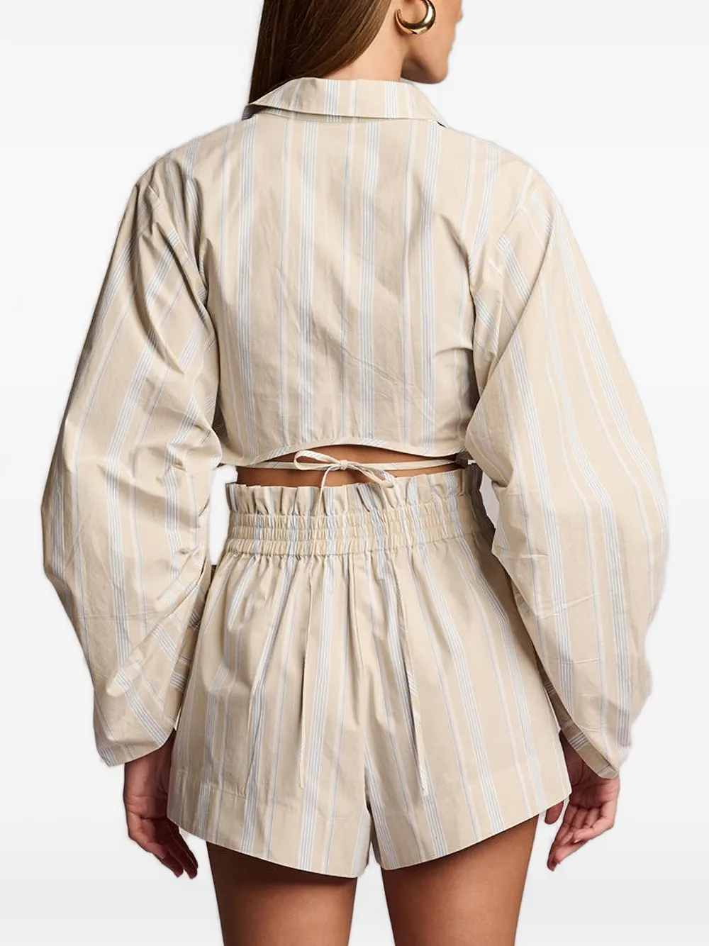 HEVRON Gestreept shirt Beige