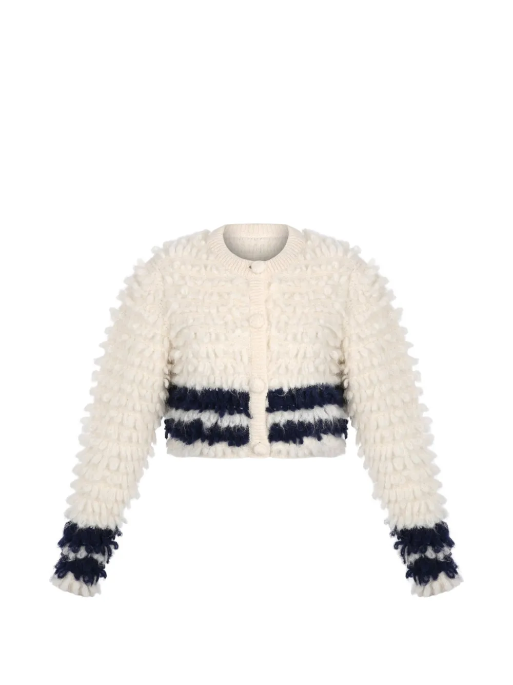 Carolina K Marjorie striped knitted jacket - Toni neutri