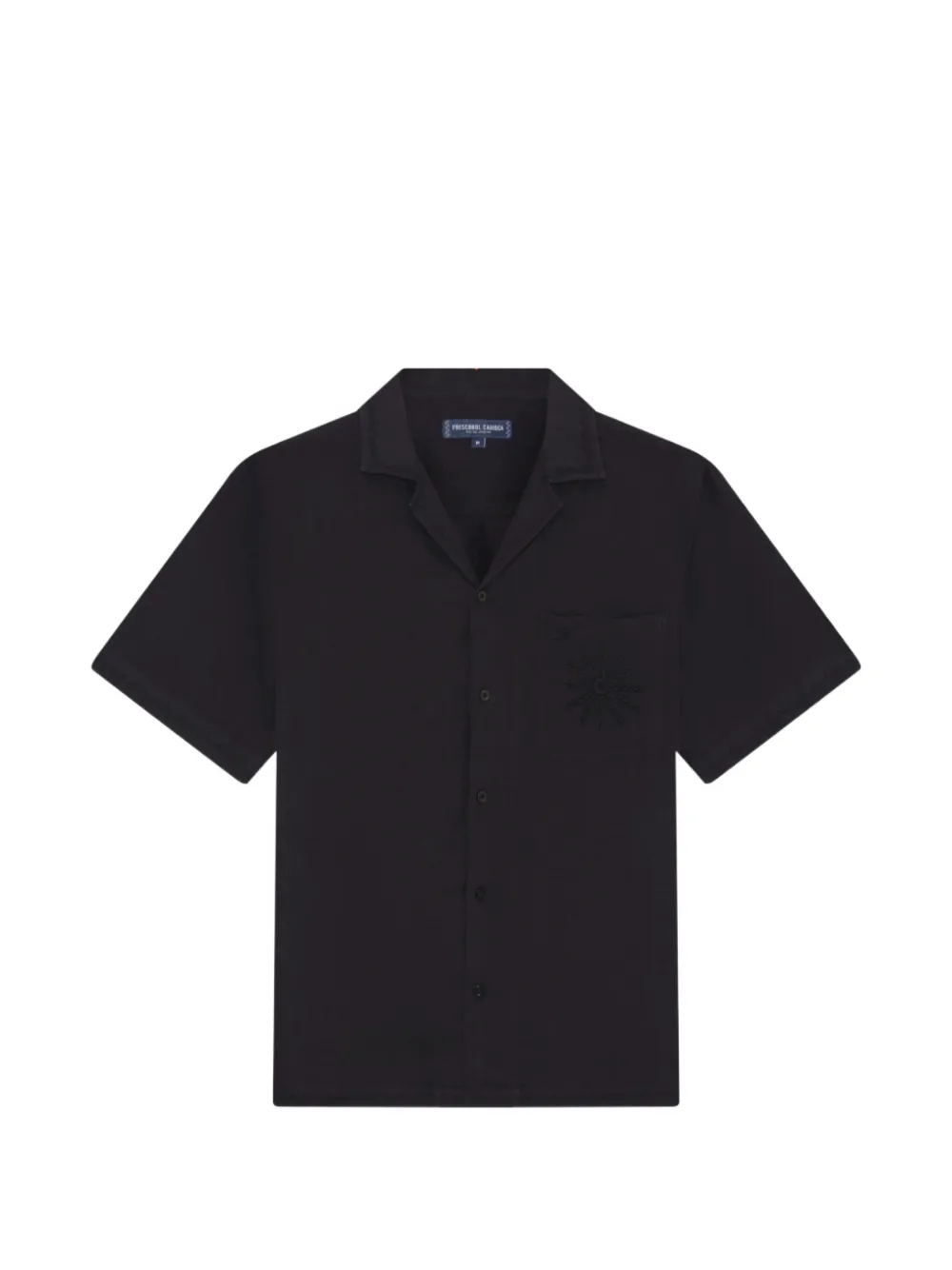 Frescobol Carioca Alves embroidered pocket shirt - Schwarz