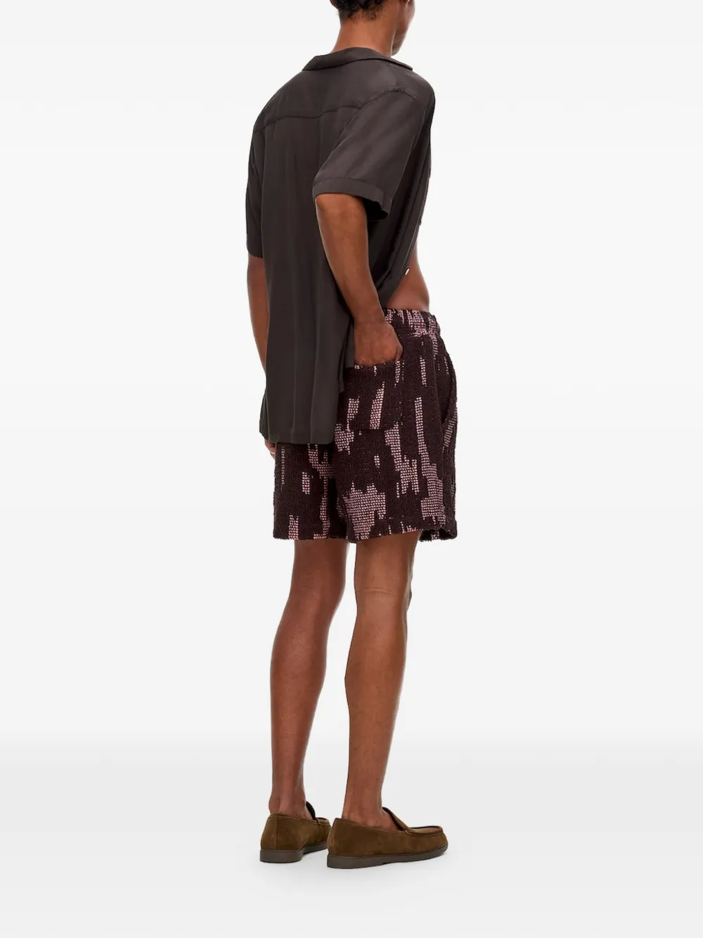 OAS Company Shorts met patroon Bruin