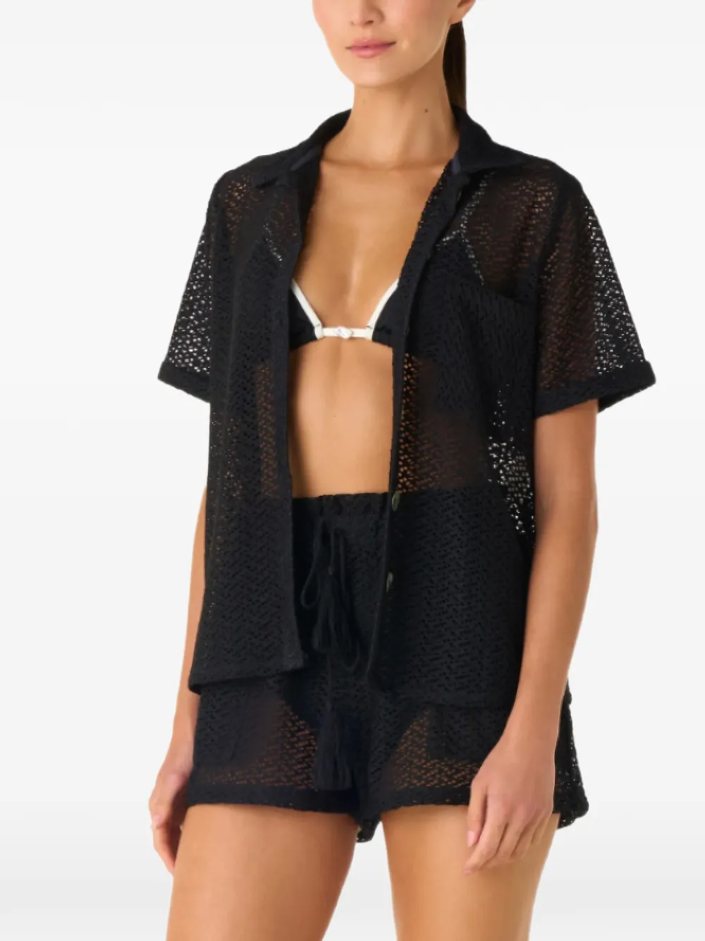 PALMACEA Maya short-sleeve shirt - Schwarz