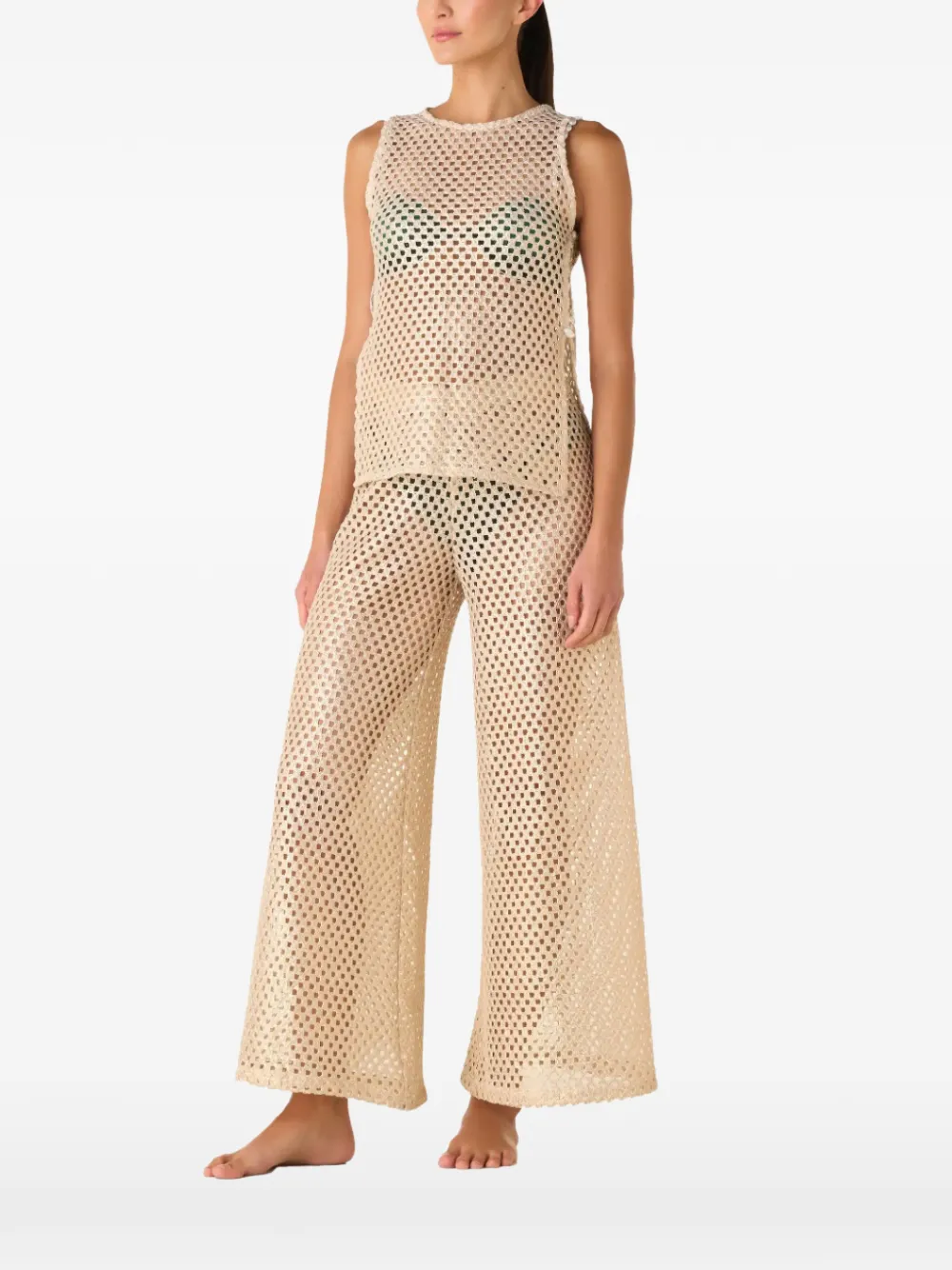 PALMACEA open-knit top - Oro