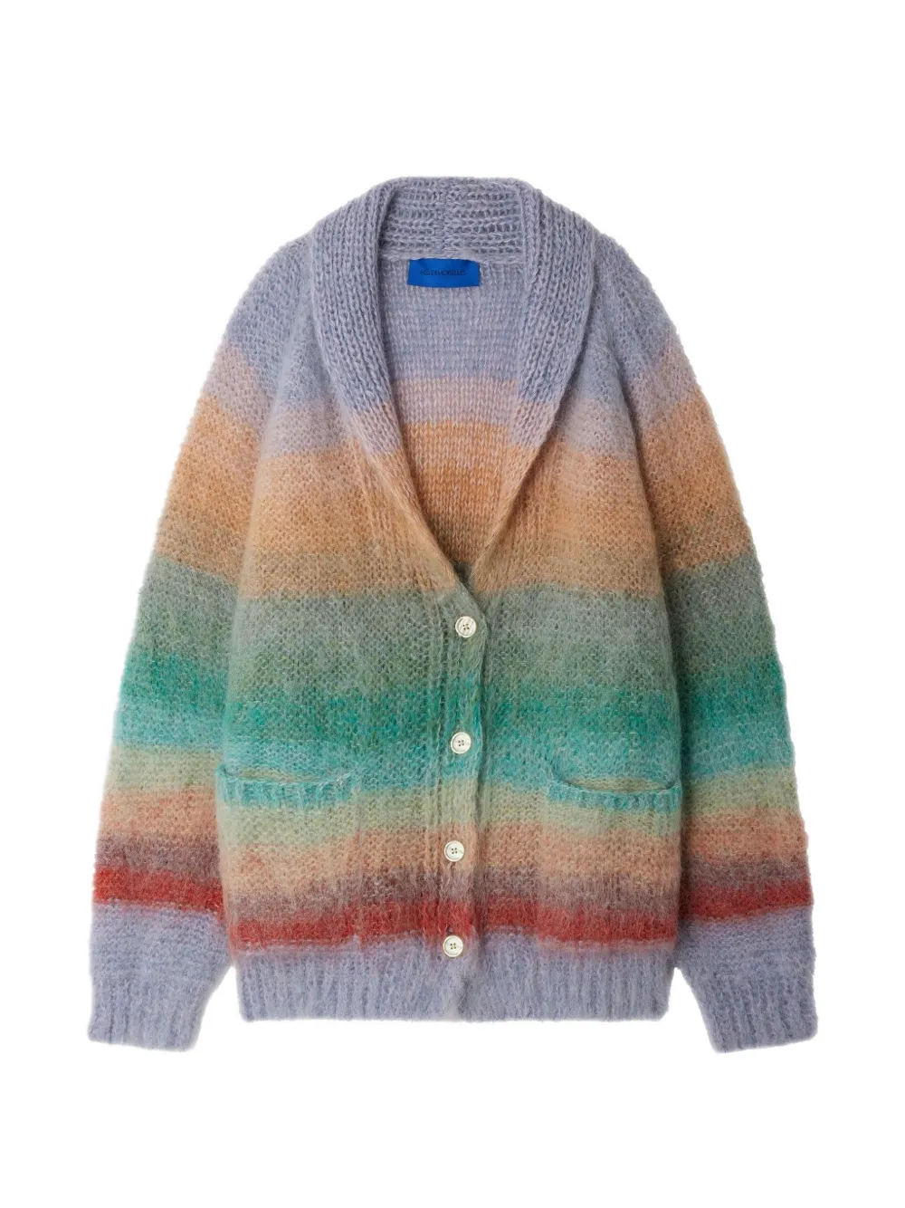 Mes Demoiselles Stone striped side-pocket cardigan - Purple