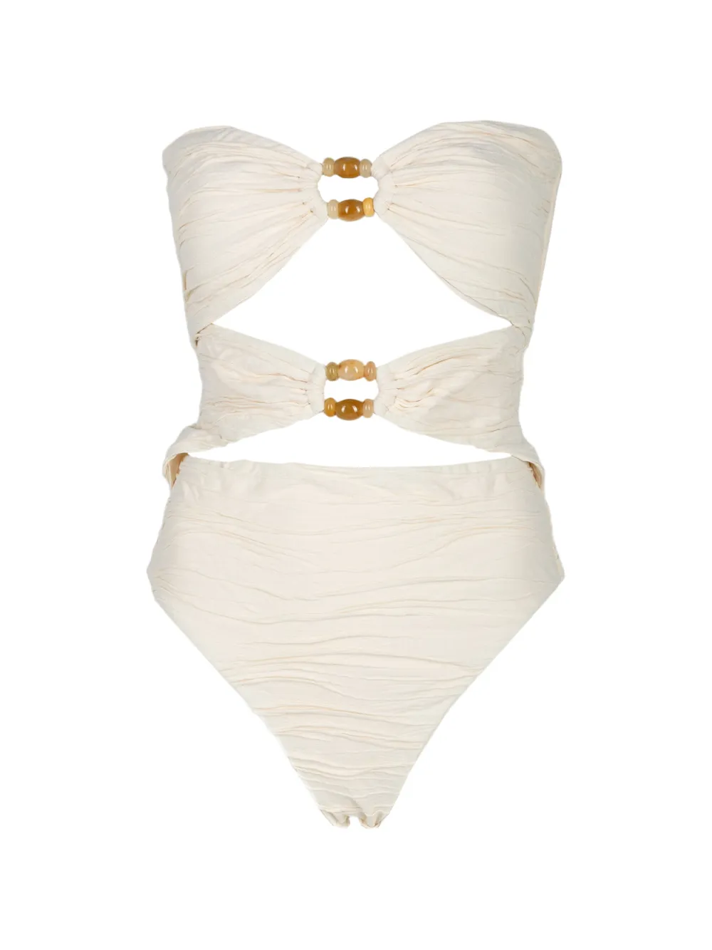 Devon Windsor Amii bead-embellished swimsuit - Toni neutri