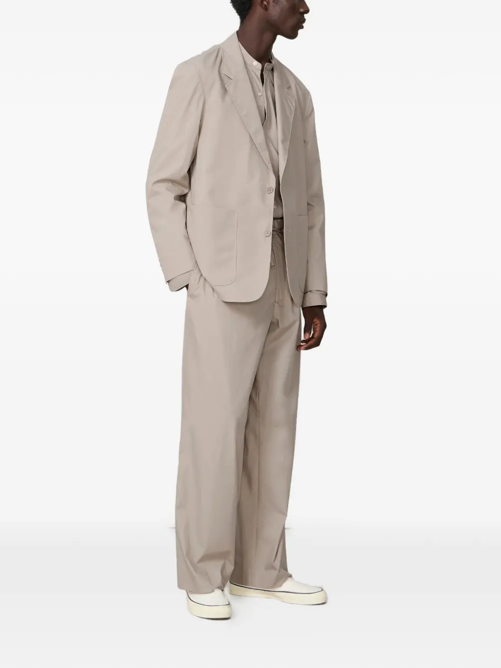 Officine Generale Nilson pantalon met trekkoordtaille Beige