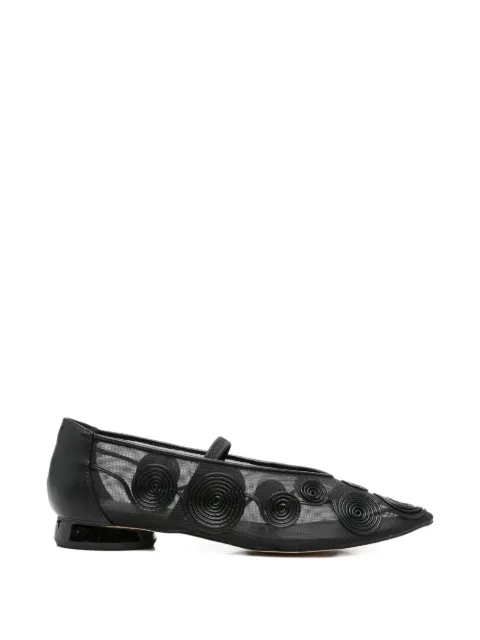 CAFèNOIR spiral-appliqué ballet flats