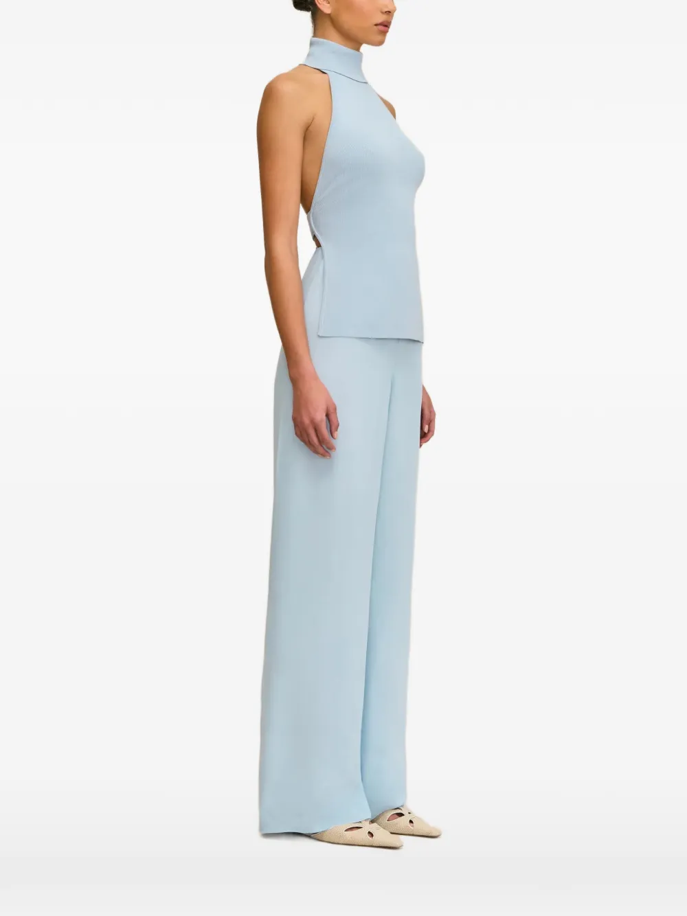 Cult Gaia Wake halterneck top - Blu