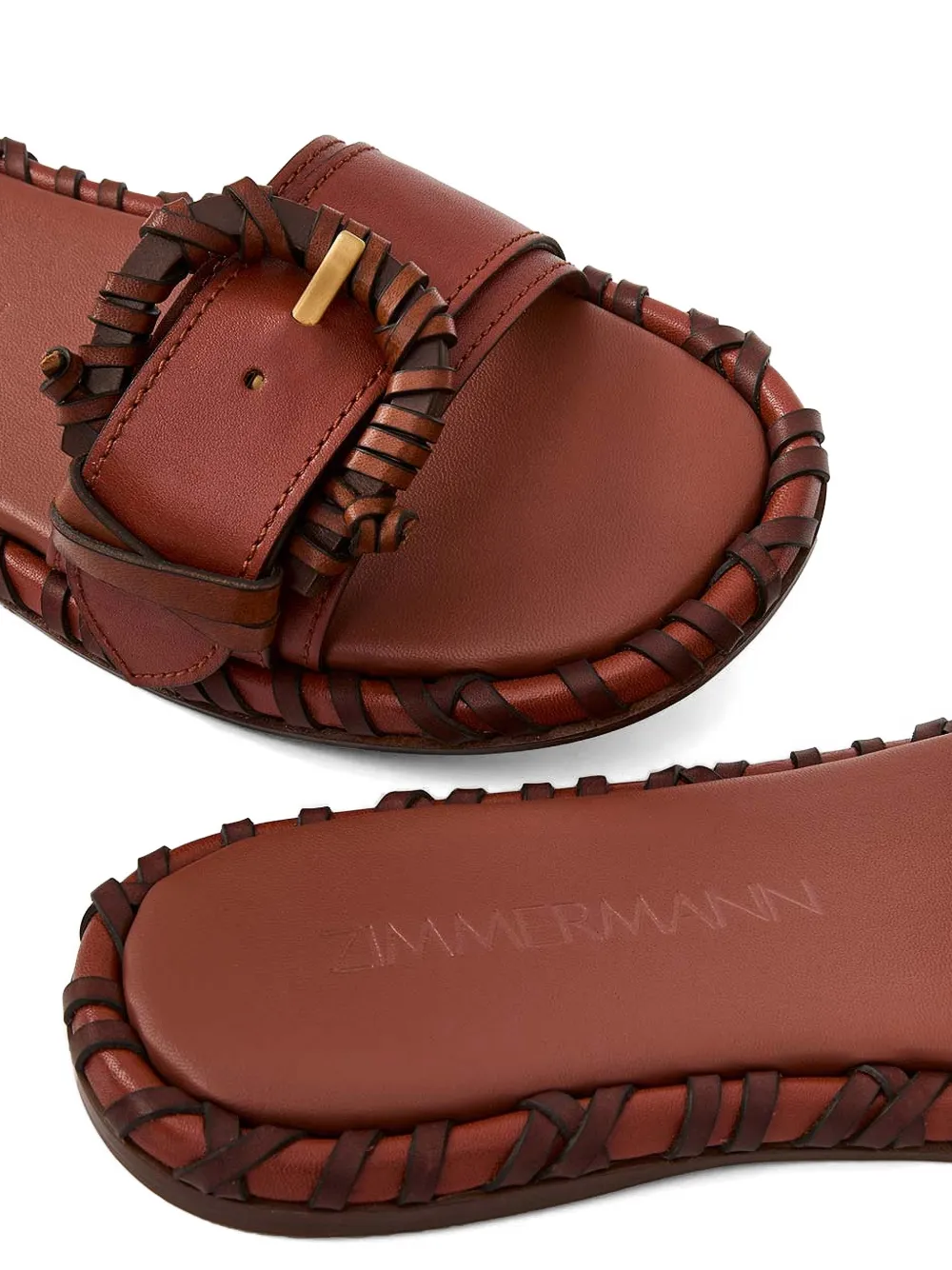 ZIMMERMANN buckle-detail sandals Bruin