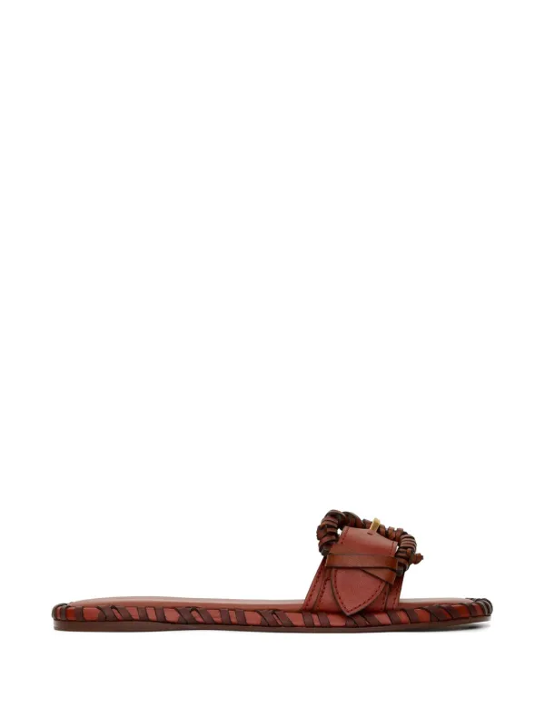 Zimmermann Alchemy Buckle Slides in Brown