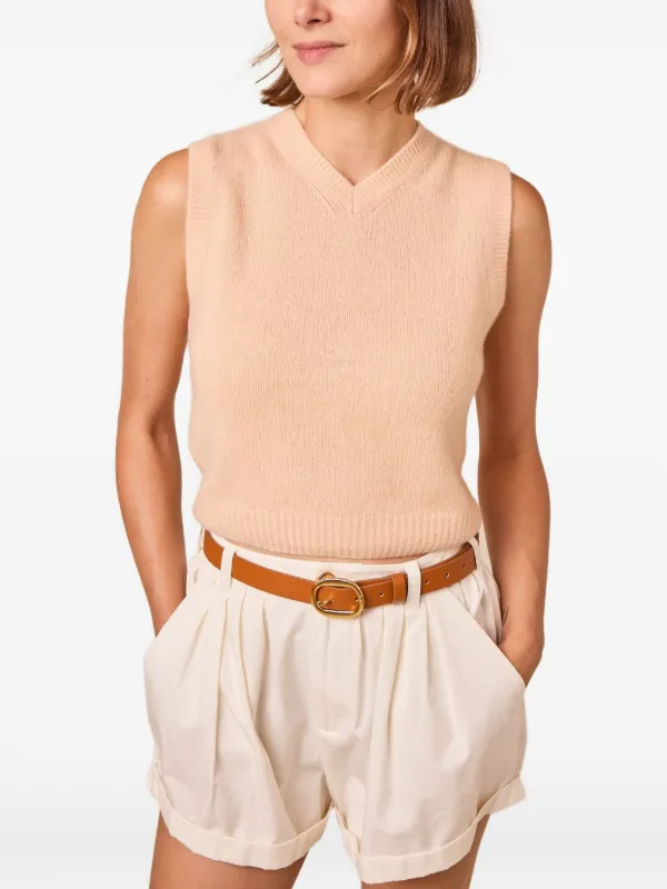 Dôen V-neck Vest in Neutrals