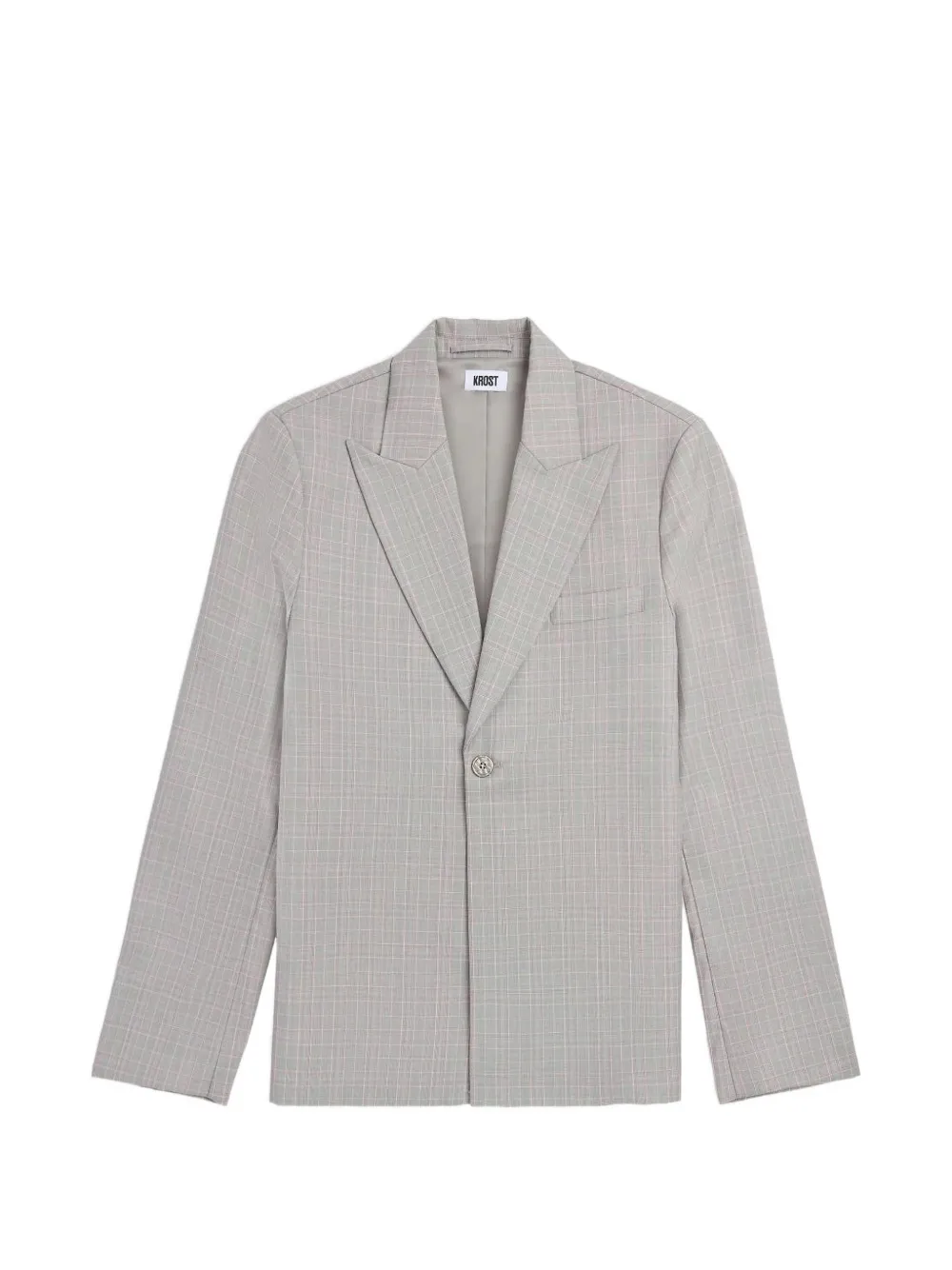 KROST checked single-breasted blazer - Grau