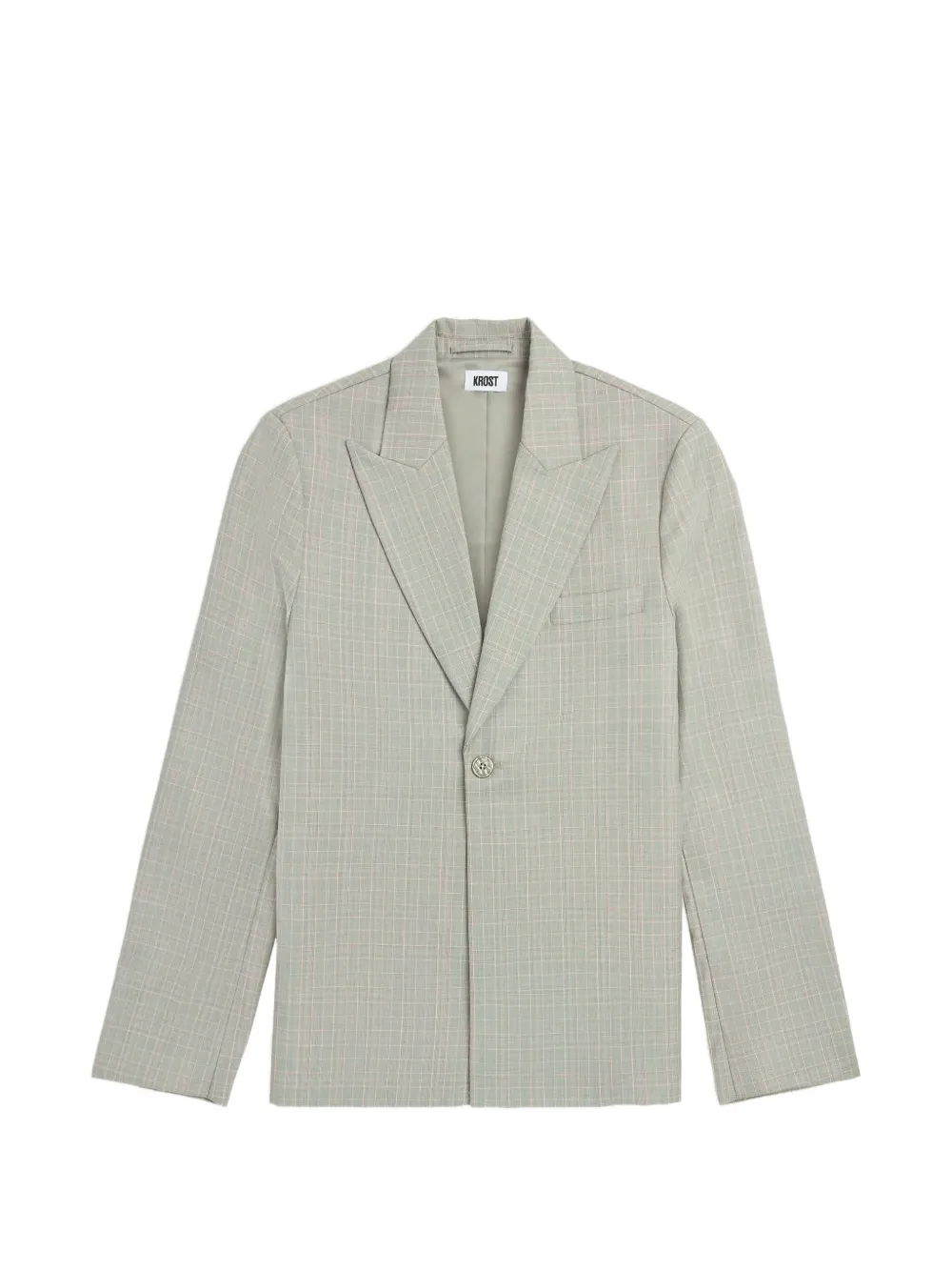 KROST checked single-breasted blazer - Grigio