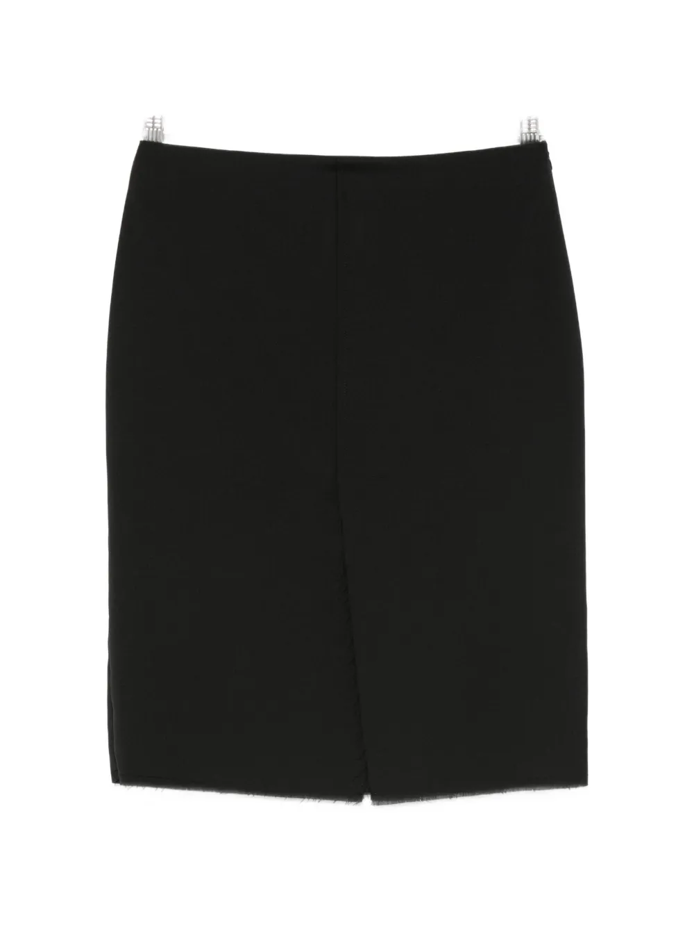 MARSEM raw-edge slit mini skirt - Nero
