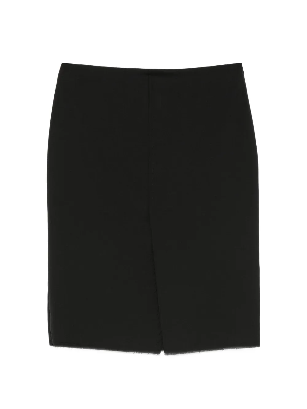 MARSEM raw-edge slit mini skirt - Nero