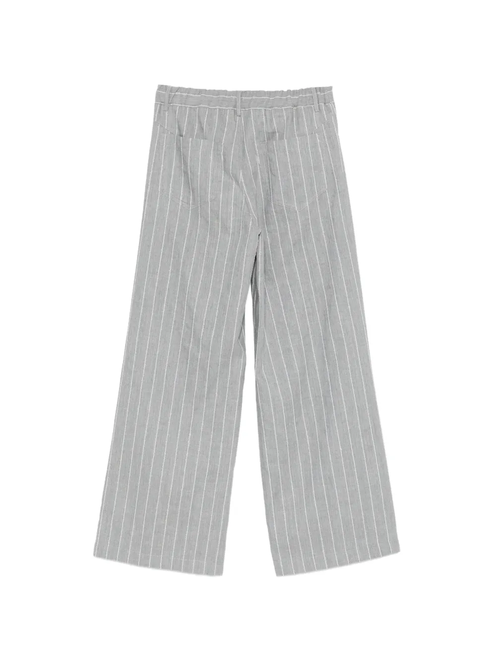  Panicale Pantalon Ample à Fines Rayures - Gris 