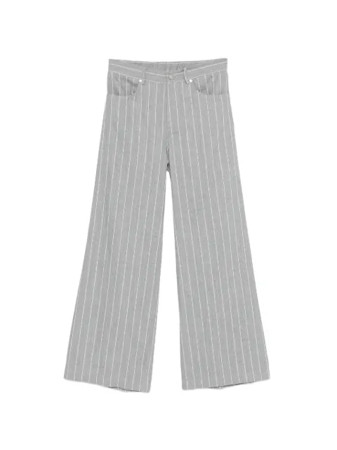 PANICALE pantalones anchos con rayas diplomáticas estampadas