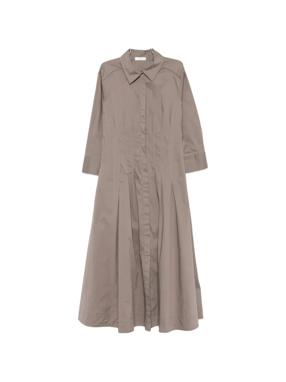 PANICALE pleated mini shirt dress - Toni neutri