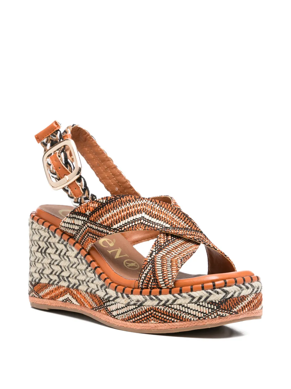 CAFèNOIR crossover espadrilles Oranje