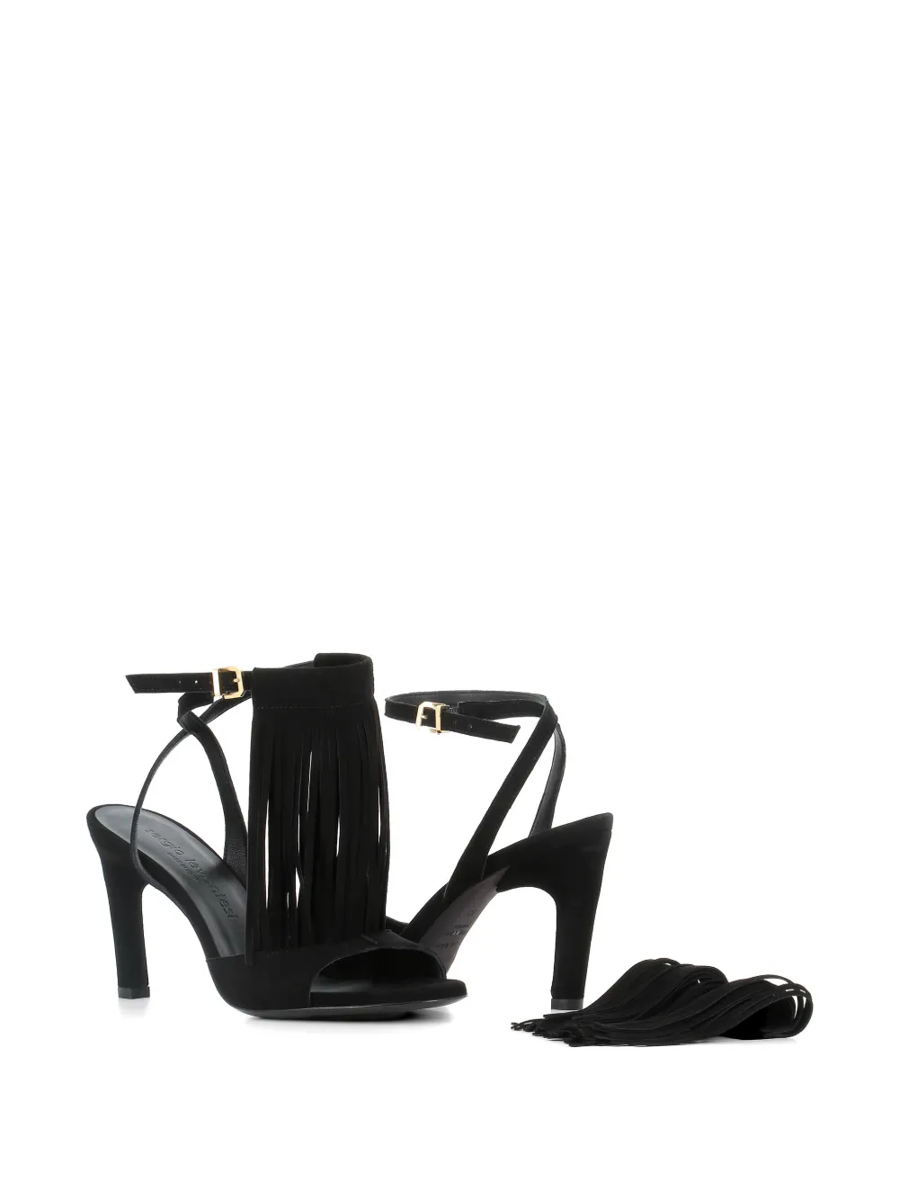 Sergio Levantesi Sandalen met franje Zwart