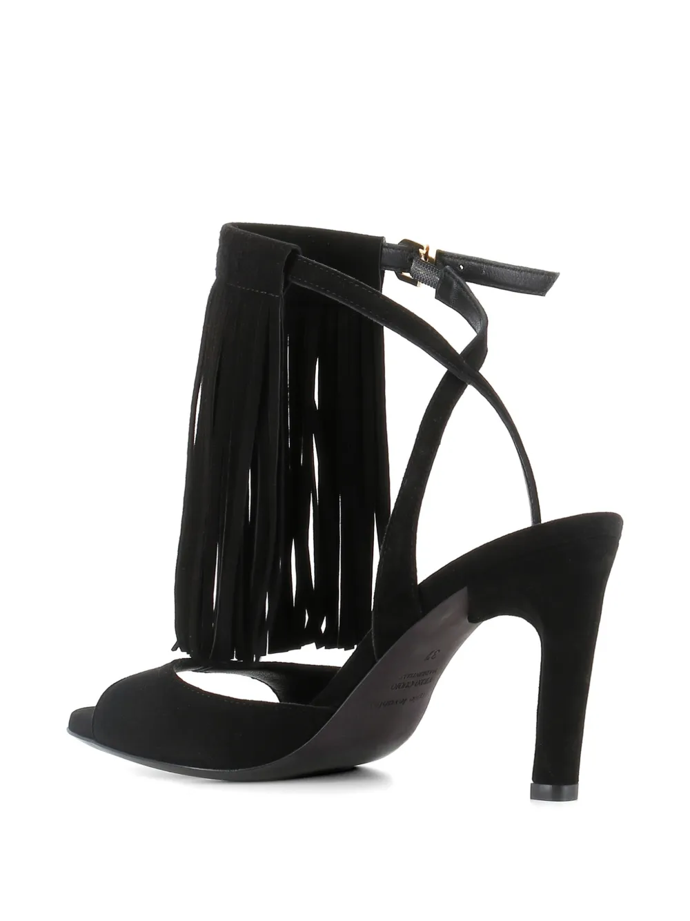 Sergio Levantesi Sandalen met franje Zwart