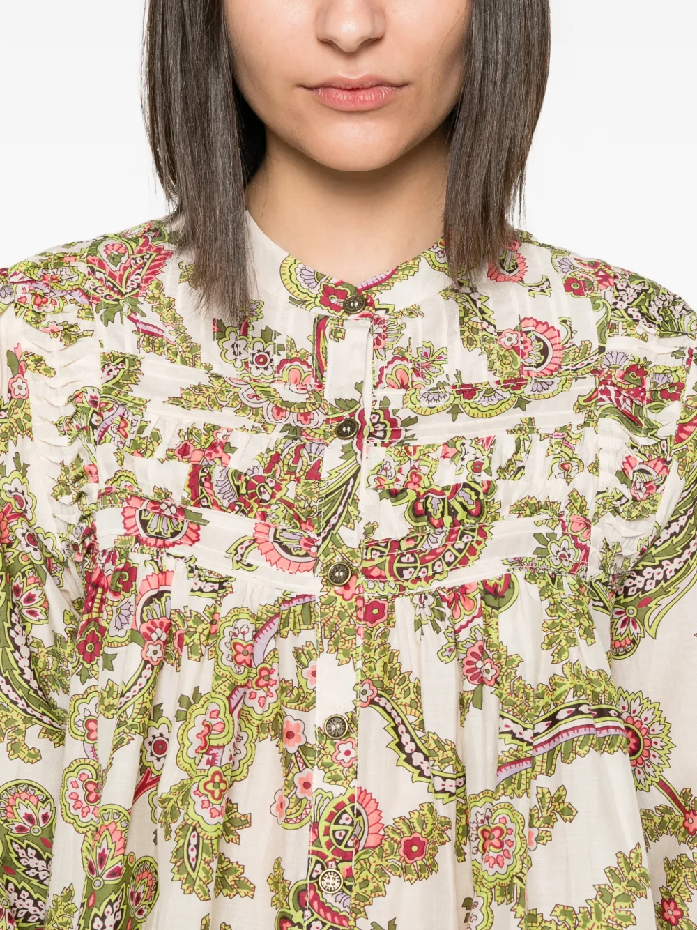 PHILIPPA 1970 Oriana blouse met paisley-print Beige