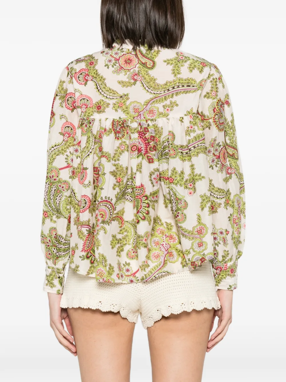 PHILIPPA 1970 Oriana blouse met paisley-print Beige