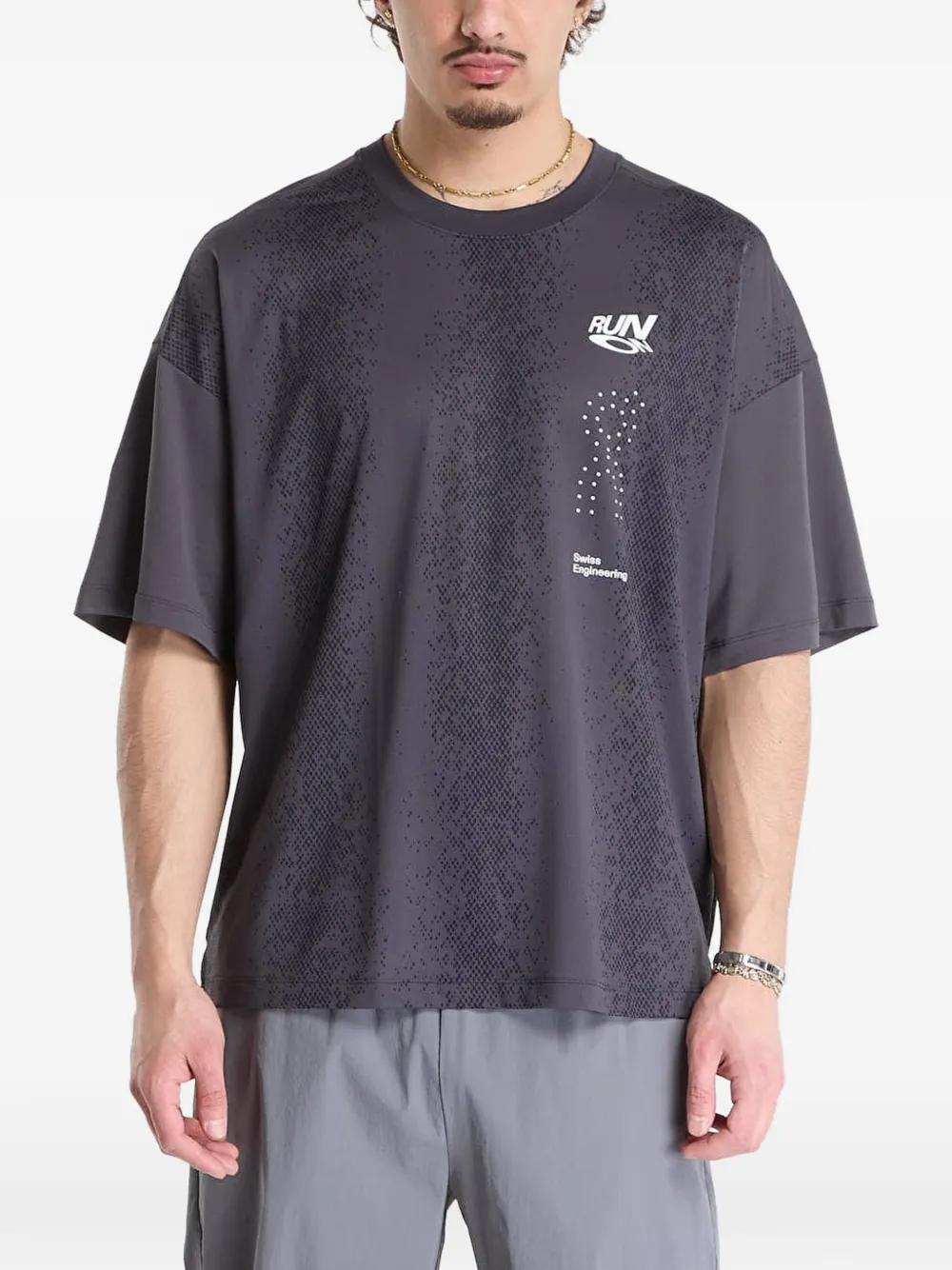 On Volt-T patterned crew-neck T-shirt - Grigio