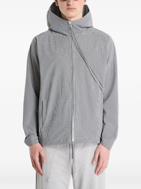Post Archive Faction Opening Hooded Zip Jacket | Grey | FARFETCH HK