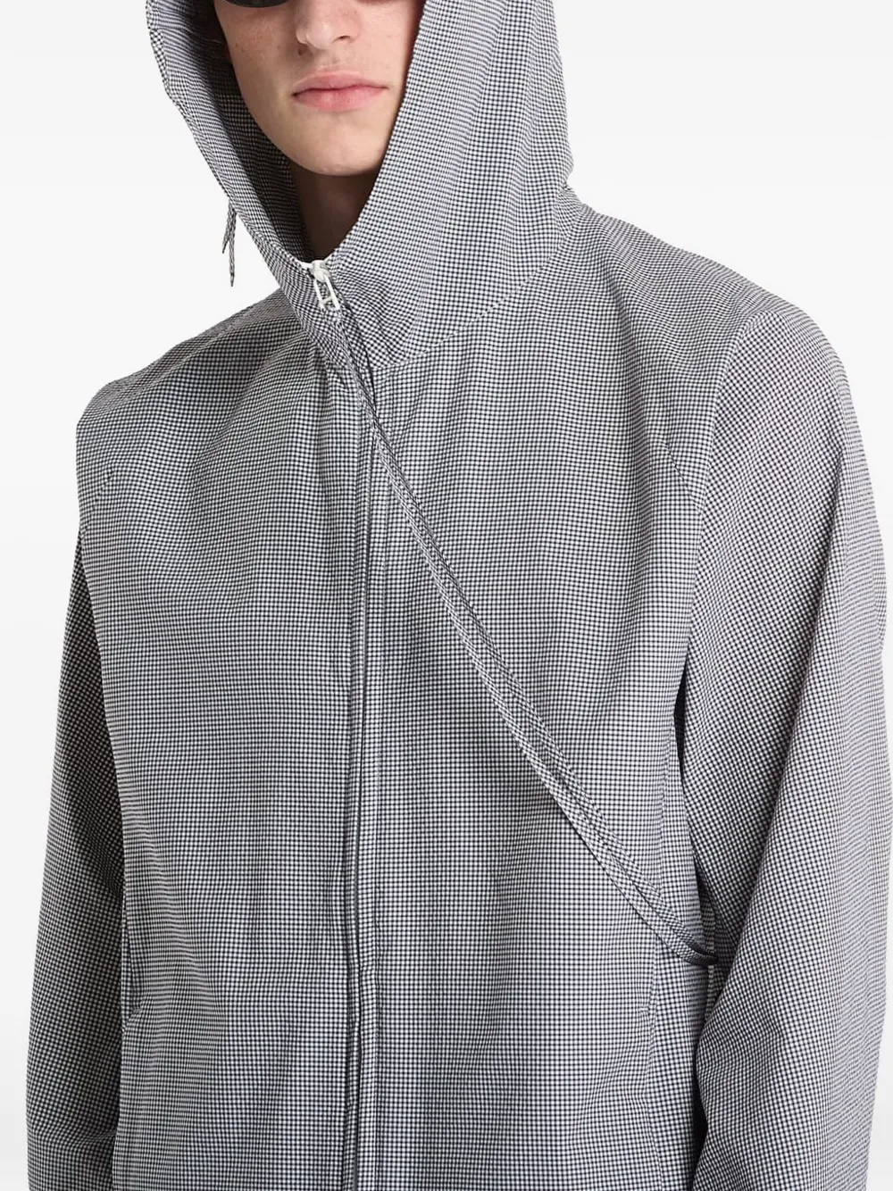 Post Archive Faction Opening Hooded Zip Jacket | Grey | FARFETCH HK