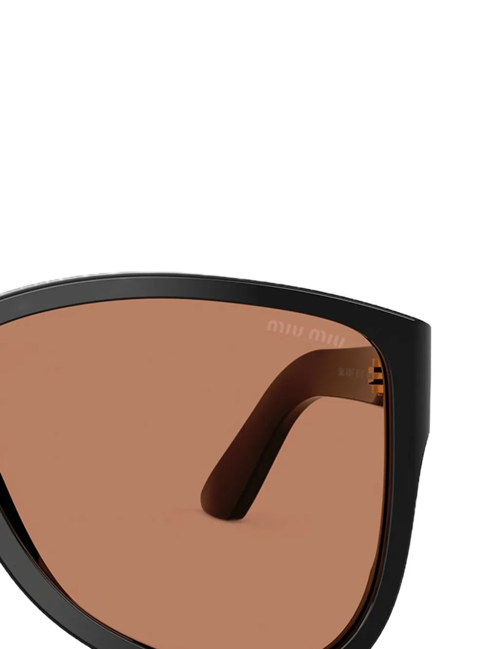 Miu Eyewear Zonnebril met piloten montuur en logoplakkaat Zwart