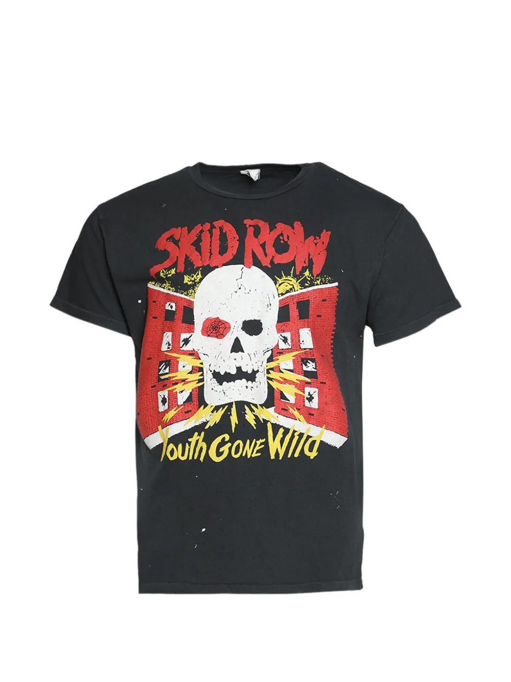 MadeWorn Skid Row 90's skull-graphic T-shirt - Nero