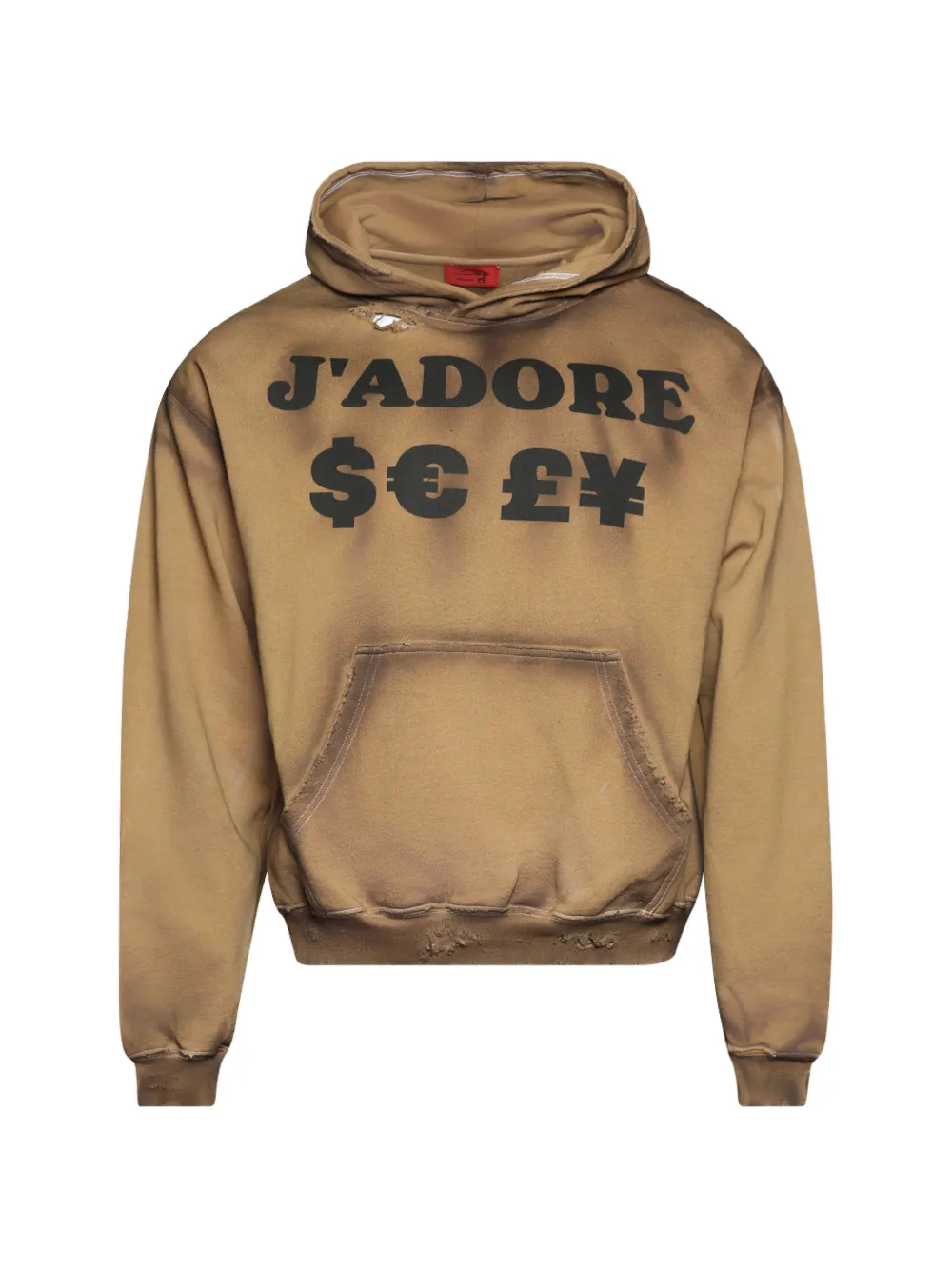 LA MASKARADE Felpa J'Adore con cappuccio - Marrone
