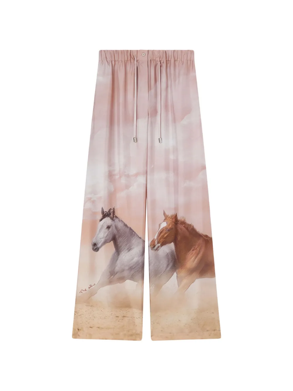 The Attico horse-print trousers - Rosa
