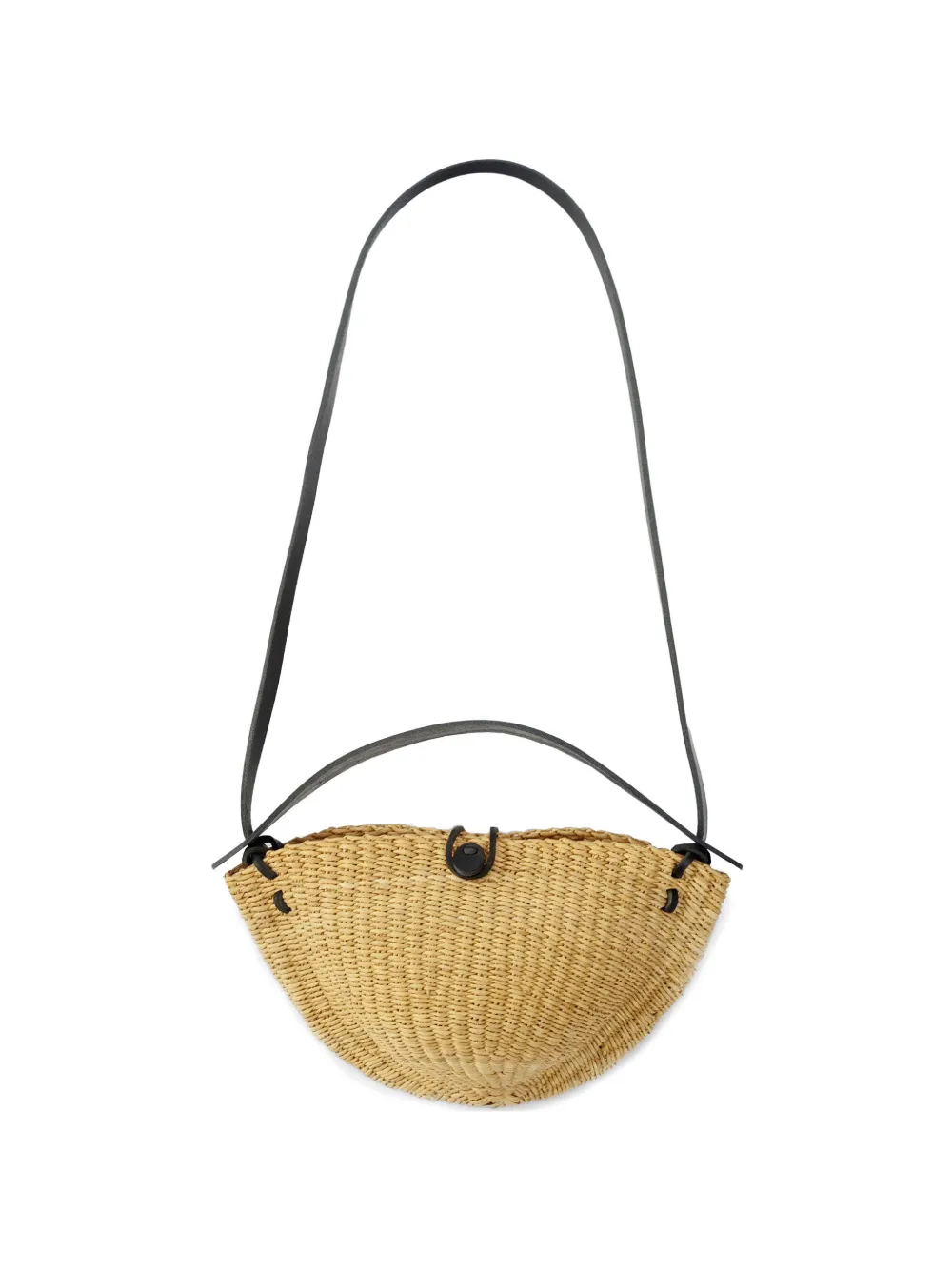 Inès Bressand medium leather-buckle shoulder bag - Neutrals