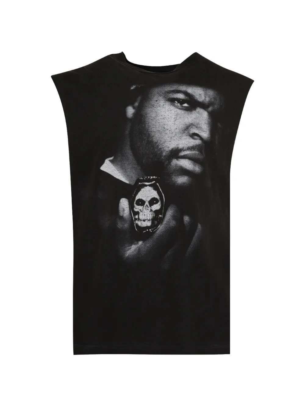 EARTHLING VIP Ice Cube skull-graphic T-shirt - Nero