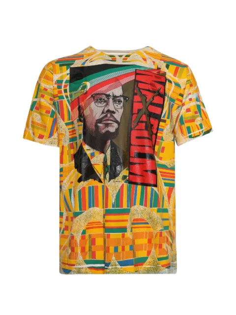 EARTHLING VIP Malcom X portrait-graphic T-shirt
